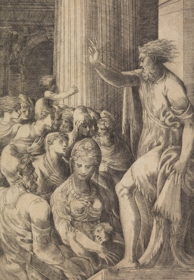 San Pablo Predicando en Atenas, ca. 1548-53 de Andrea Schiavone