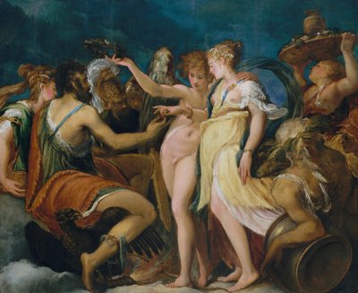 El matrimonio de Cupido y Psique, 1540s de Andrea Schiavone
