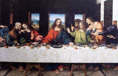 Abadía (Abadía de Tongerlo). Pintura. La Última Cena. 1506-1507. Detalle (pintura) de Andrea Solario