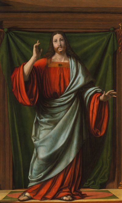 Cristo bendiciendo, c.1520 (óleo sobre madera) de Andrea Solario