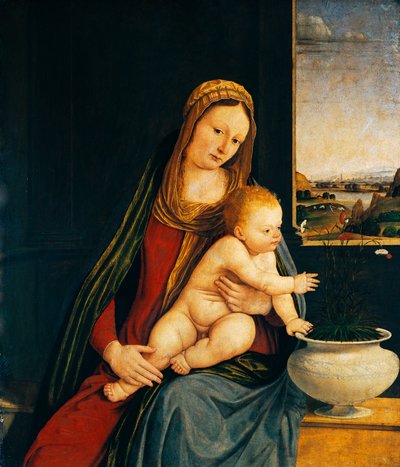 Virgen con el Niño o Virgen de los Claveles de Andrea Solario