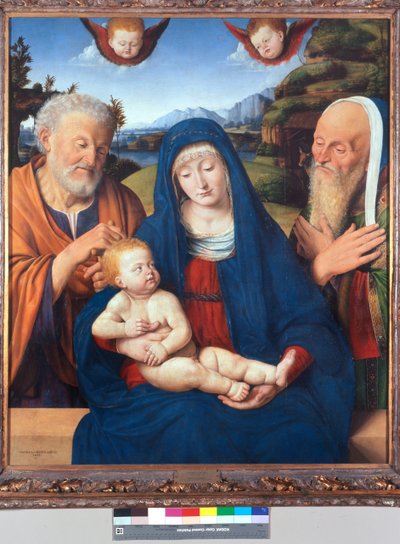 La Virgen con el Niño con San José y San Simeón de Andrea Solario