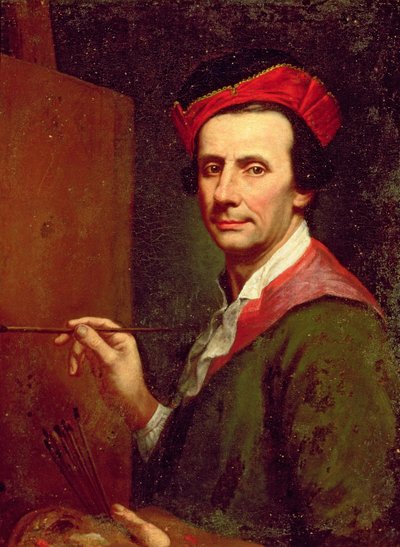 Artista en un caballete, c.1750s de Andrea Soldi