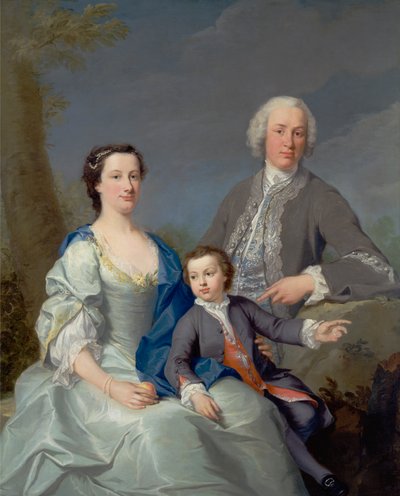Sir Robert y Lady Smyth con su hijo Hervey de Andrea Soldi
