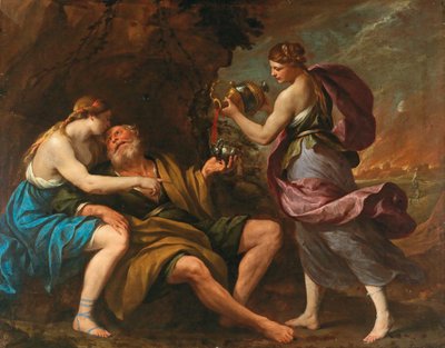 Lot y sus hijas, 1650s de Andrea Vaccaro