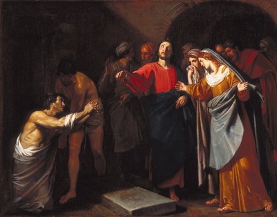 La resurrección de Lázaro (óleo sobre lienzo) de Andrea Vaccaro