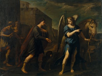 Tobías se Encuentra con el Arcángel Rafael, c. 1640 de Andrea Vaccaro
