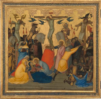 Escenas de la Pasión de Cristo: La Crucifixión (panel central) de Andrea Vanni