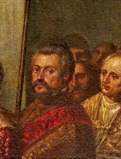Un senador veneciano, detalle de Andrea Vicentino