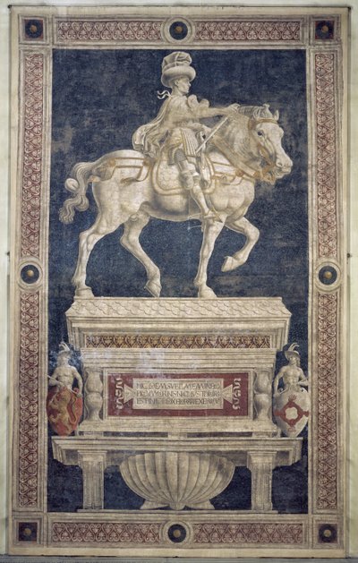 Monumento ecuestre de Niccolo Marucci da Tolentino, 1456 de Andrea del Castagno