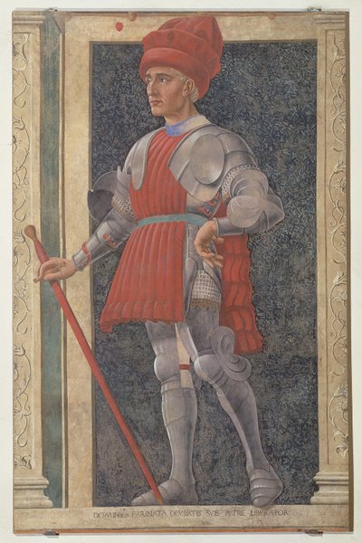 Farinata degli Uberti (m.1264) de la serie Villa Carducci de hombres y mujeres famosos, c.1450 de Andrea del Castagno