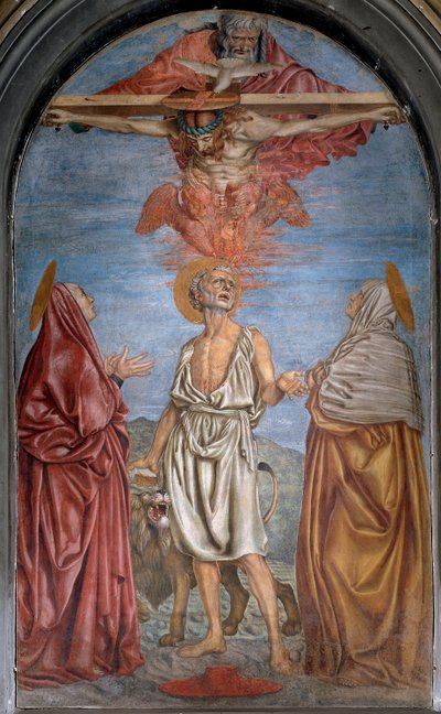 Santísima Trinidad con Dios, Jesucristo y el Espíritu Santo de Andrea del Castagno