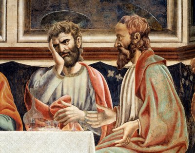 La última cena (detalle) de Andrea del Castagno