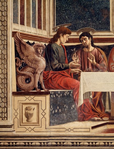 La última cena (detalle) de Andrea del Castagno