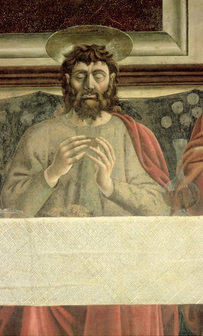 La Última Cena, (detalle) de Santiago el Mayor, 1447 de Andrea del Castagno