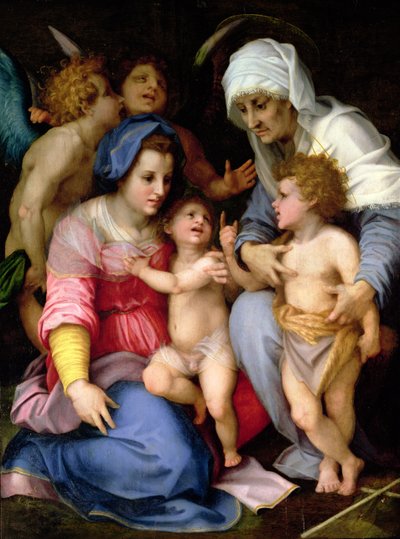 Sagrada Familia con ángeles, c.1515-16 de Andrea del Sarto