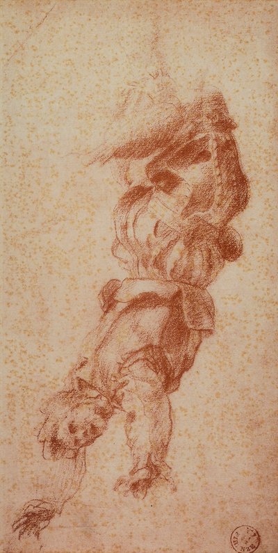 Figura masculina; dibujo de Andrea del Sarto. Gabinetto dei Disegni e delle Stampe, Galería Uffizi, Florencia de Andrea del Sarto