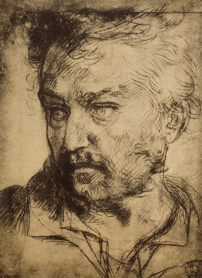 Cabeza de hombre; dibujo de Andrea del Sarto. Gabinetto dei Disegni e delle Stampe, Galería Uffizi, Florencia de Andrea del Sarto