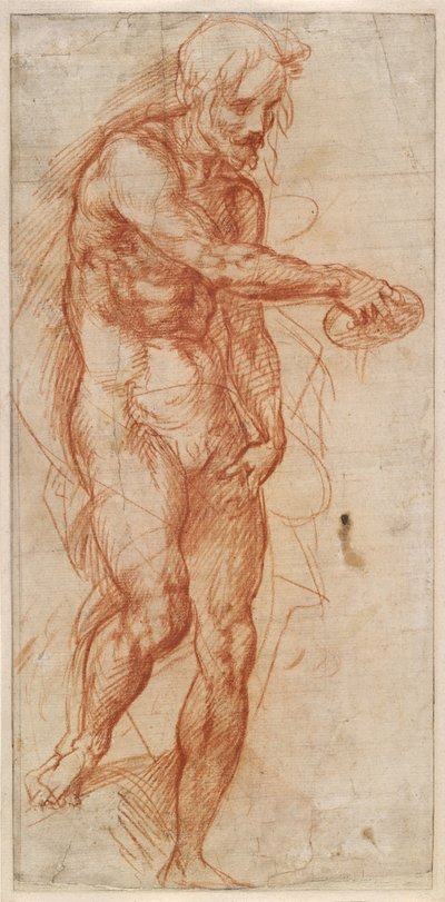 Estudio de San Juan Bautista, ca 1518 de Andrea del Sarto