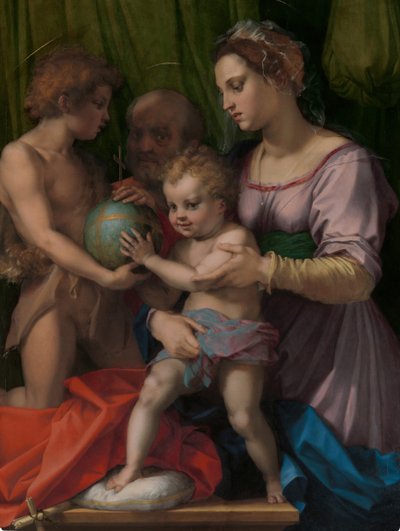 La Sagrada Familia con el joven San Juan Bautista, ca. 1528 de Andrea del Sarto