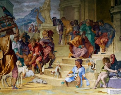 El Triunfo de César por Andrea del Sarto y Alessandro Allori (1520) Villa Medicea Poggio a Caiano de Andrea del Sarto