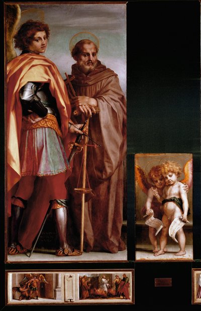 Retablo de Vallombrosa: San Miguel y Giovanni Gualberto, paneles laterales de Andrea del Sarto