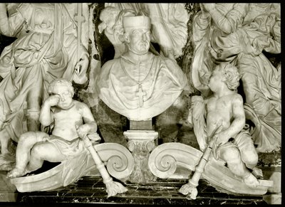 Detalle del monumento funerario del Cardenal Forteguerri (mármol) (detalle) de Andrea del Verrocchio