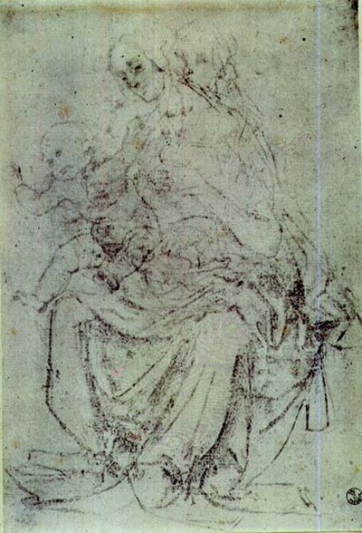 Estudio de una Madonna y Niño de Andrea del Verrocchio
