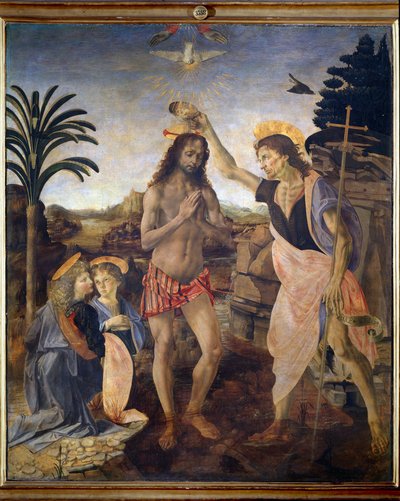 El bautismo de Cristo de Andrea del Verrocchio