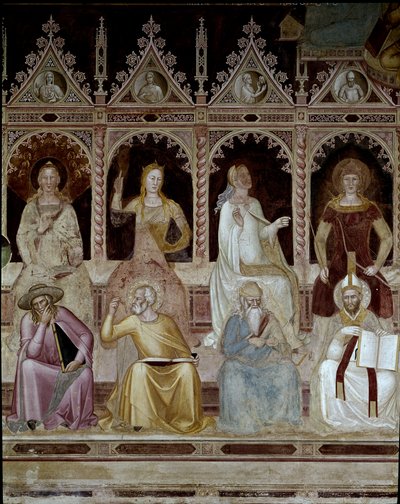 Triunfo de Santo Tomás de Aquino de Andrea di Bonaiuto (fl.1343 77)