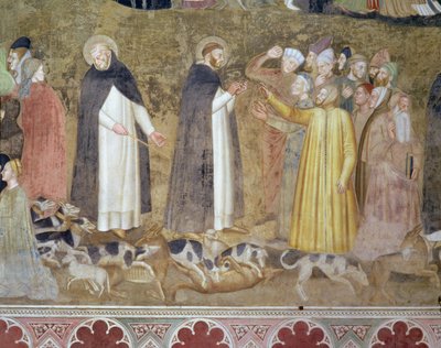 La Iglesia Militante y Triunfante, (detalle) de los herejes, de la Capilla Española, c.1369 de Andrea di Bonaiuto