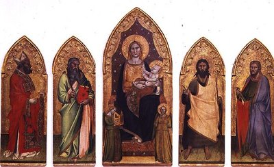 Madonna y Niño con santos de Andrea di Cione Orcagna