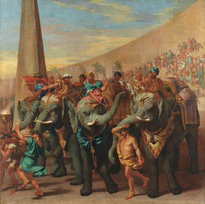 Elefantes en un circo de Andrea di Leone