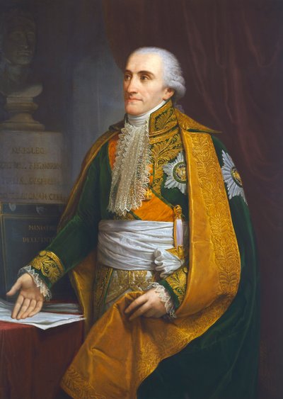 Retrato de Luigi Giuseppe Arborio di Gattinara, Marqués de Breme, Ministro del Interior del Reino de Italia, pintura de Andrea Appiani de Andrea the Elder Appiani
