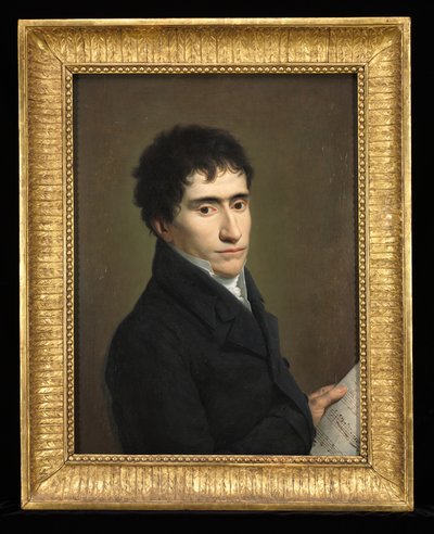 Retrato de un músico, c.1800 (óleo sobre madera) de Andrea the Elder Appiani