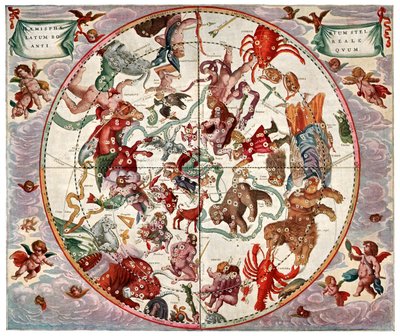 Planisferio celeste: hemisferio norte, c1880 (impresión) de Andreas (after) Cellarius