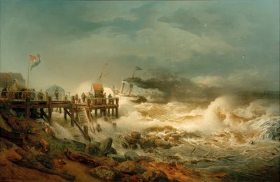 Salida de un vapor de Andreas Achenbach