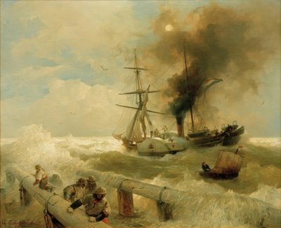 Tormenta en el mar de Andreas Achenbach