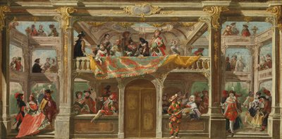 Un baile de máscaras en Bohemia, ca. 1748 de Andreas Altomonte
