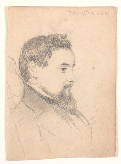 Retrato de hombre, perfil hacia la derecha de Andreas Fritz
