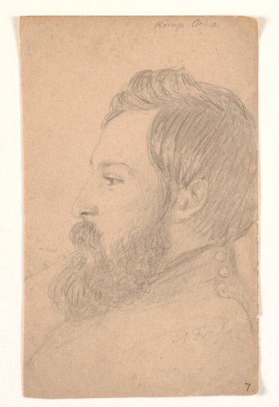 Retrato de hombre perfil hacia la izquierda de Andreas Fritz