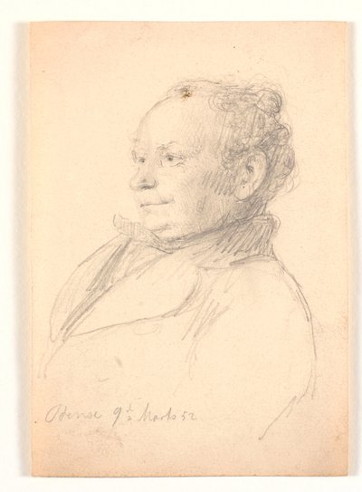 Retrato de hombre 3/4 perfil hacia la izquierda de Andreas Fritz