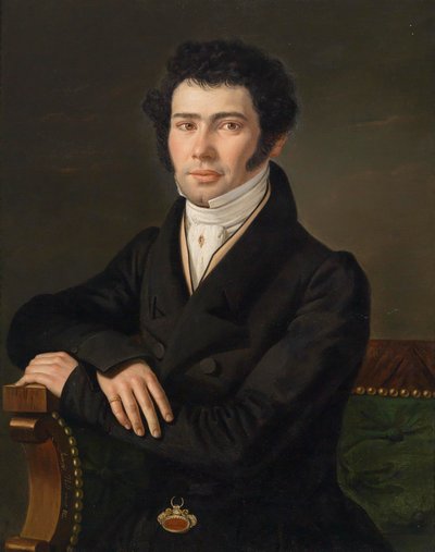 Retrato de Gaspari Spontini (1774-1851), compositor de ópera y director general de música en Berlín de Andreas Hall