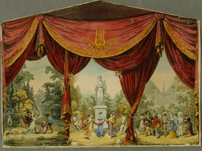 Boceto para el telón del Teatro Imperial en San Petersburgo, 1830s de Andreas Leonhard Roller