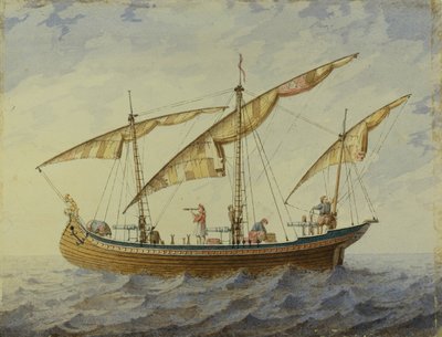 Diseño de escenario para el ballet Corsario de A. Adam, 1863 de Andreas Leonhard Roller