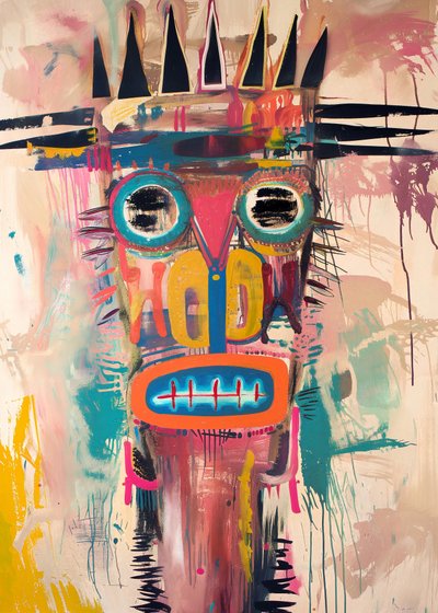 Cara de grafiti de colores de Andreas Magnusson