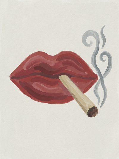 Labios rojos ahumados de Andreas Magnusson
