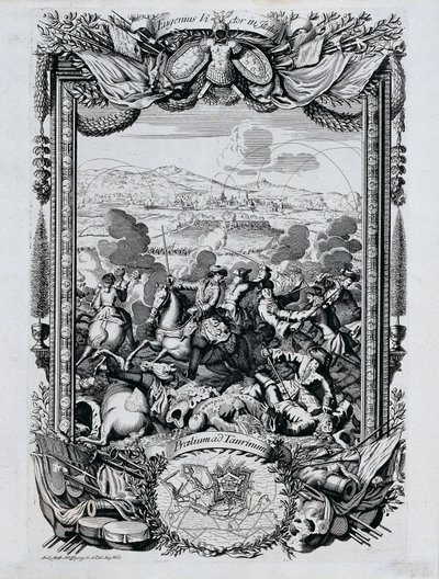 La victoria del príncipe Eugenio de Saboya en Italia de Andreas Matthias Wolffgang