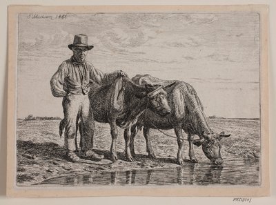 Pastor con vacas de Andreas Peter Madsen