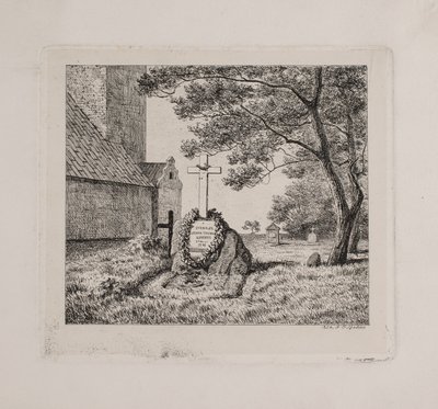 La tumba de Lundbye en el cementerio de Bedsted en Sønderjylland de Andreas Peter Madsen